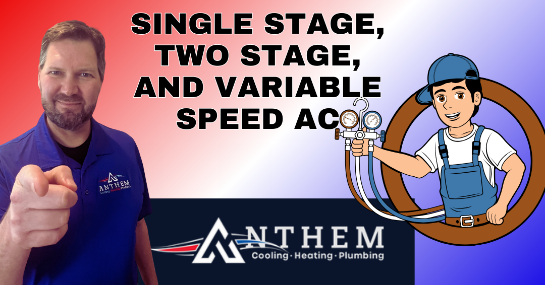 When choosing an air conditioning system for your home in Coachella Valley or Southern California, understanding the differences between single-stage, two-stage, and variable-speed air conditioners is crucial. Each type of system has unique features, benefits, and drawbacks that can impact your comfort, energy efficiency, and overall satisfaction with your cooling system. Single-Stage Air Conditioners Operation: Single-stage air conditioners are the most basic type, operating at one fixed speed—full capacity. When the temperature in your home rises above the thermostat setting, the system kicks on at 100% power and runs until the desired temperature is reached, then shuts off completely. Pros: Cost: These units are generally the least expensive to purchase and install. Simplicity: With fewer components and simpler mechanics, single-stage units are easier and cheaper to repair. Cons: Energy Efficiency: Single-stage units are less efficient because they run at full power, leading to higher energy bills over time. Comfort: These systems can cause temperature fluctuations and uneven cooling, leading to hot and cold spots in your home. Noise: The constant starting and stopping can be noisy and disruptive. Two-Stage Air Conditioners Operation: Two-stage air conditioners offer two levels of operation: high (100% capacity) and low (around 60-70% capacity). They primarily operate at the lower setting, ramping up to full power only when needed to handle higher cooling demands. Pros: Energy Efficiency: Running mostly at the lower speed, two-stage units consume less energy compared to single-stage units, resulting in lower utility bills. Comfort: They provide more consistent temperatures and better humidity control, enhancing overall comfort. Quieter Operation: Less frequent cycling reduces noise levels. Cons: Cost: Two-stage systems are more expensive upfront than single-stage units. Complexity: More components mean potentially higher maintenance and repair costs. Variable-Speed Air Conditioners Operation: Variable-speed air conditioners represent the pinnacle of modern cooling technology. They can adjust their speed to any level between 25% and 100% capacity, precisely matching the cooling needs of your home at any given time. Pros: Energy Efficiency: These units offer the highest efficiency, running at lower speeds for longer periods, which significantly reduces energy consumption. Comfort: Variable-speed systems maintain the most consistent temperatures and superior humidity control, improving overall indoor comfort. Quiet Operation: Running at lower speeds makes these units the quietest option available. Air Quality: Continuous operation helps filter and circulate air more effectively, improving indoor air quality. Cons: Cost: The initial investment is the highest among the three types, though long-term savings on energy bills can offset this cost. Complexity: Advanced technology and more components can lead to higher maintenance and repair costs. Factors to Consider for Homeowners in Coachella Valley and Southern California Climate: Southern California's hot climate, particularly in the Coachella Valley, means air conditioners work hard for much of the year. A system that offers high efficiency and superior comfort control, like a variable-speed unit, can be particularly beneficial. Energy Costs: Energy prices can be high, so investing in a more efficient system, even if it costs more upfront, can result in significant savings over time. Humidity Control: Although Southern California is generally dry, humidity can still be a concern at times. Two-stage and variable-speed systems offer better humidity control, improving comfort levels. Home Size and Insulation: Larger homes or those with poor insulation may benefit more from a two-stage or variable-speed system due to their ability to maintain consistent temperatures and manage larger cooling loads efficiently. FAQ Q: Which air conditioner is the best for energy savings? A: Variable-speed air conditioners offer the highest energy savings due to their ability to run at lower speeds for extended periods, minimizing energy consumption. Q: Are variable-speed air conditioners worth the extra cost? A: Yes, for many homeowners, the long-term savings on energy bills and improved comfort levels justify the higher initial investment in a variable-speed system. Q: How does a two-stage air conditioner improve comfort? A: Two-stage units run at a lower speed most of the time, providing more consistent cooling, better humidity control, and quieter operation compared to single-stage systems. Q: What are the main drawbacks of single-stage air conditioners? A: Single-stage air conditioners are less energy-efficient, create temperature fluctuations, and can be noisier due to frequent cycling on and off. Q: What should I consider when choosing an air conditioner for my home in Coachella Valley? A: Consider factors like climate, energy costs, humidity control, and the size and insulation of your home. Variable-speed and two-stage systems are often better suited for the hot, dry climate of Southern California. CHOOSING THE RIGHT SYSTEM Choosing the right air conditioning system can significantly impact your comfort and energy bills. For homeowners in Coachella Valley and Southern California, a two-stage or variable-speed air conditioner offers the best balance of efficiency, comfort, and long-term savings. Contact Anthem Heating, Cooling, and Plumbing today for a free consultation and to learn more about which system is right for your home. Our experts will help you navigate the options and find the perfect fit for your cooling needs. Call us at (855) 268-4369 or visit our website at to schedule your appointment. By understanding the differences between single-stage, two-stage, and variable-speed air conditioners, you can make an informed decision that ensures optimal comfort and efficiency in your home. For more detailed information on HVAC systems, visit Energy Star.