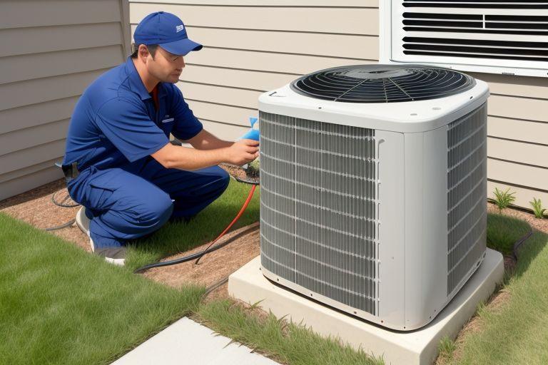 Professional air conditioning maintenance services provided by Anthem AC & Plumbing in Coachella Valley, focusing on inspecting and servicing AC units to improve performance and extend lifespan.