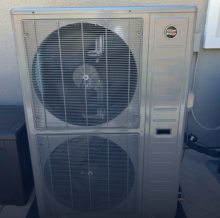 Outdoor HVAC unit installed outside a building in Coachella CA